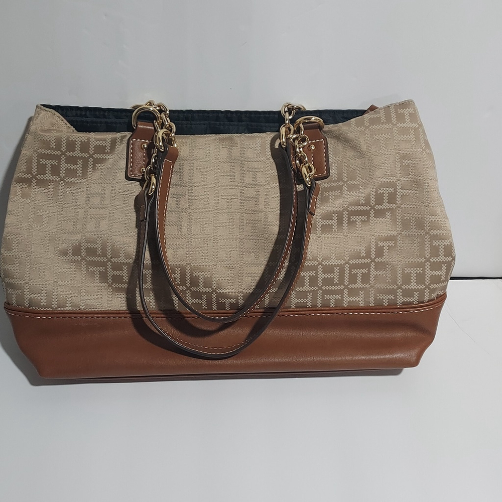 Tommy Hilfiger Womens Purse Tote Shoulder Bag Shopper Handbag Monogram Logo - Picture 3 of 7